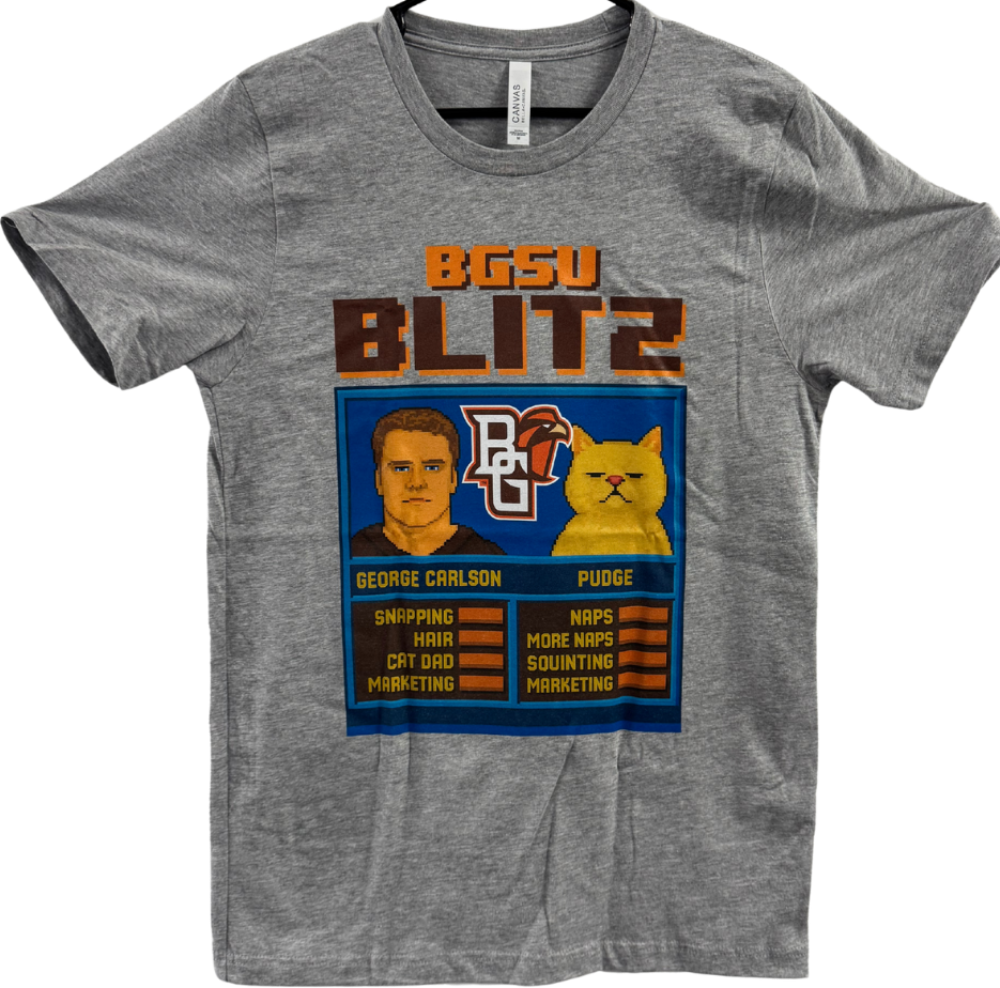 BGSU Blitz Pudge Cat George Carlson T-shirt