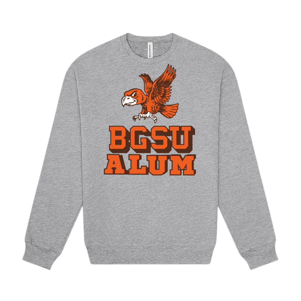 Bg Memories Bgsu T shirts and Apparel Bowling Green State Alumni Vintage Logo Sweatshirt Athletic Heather S