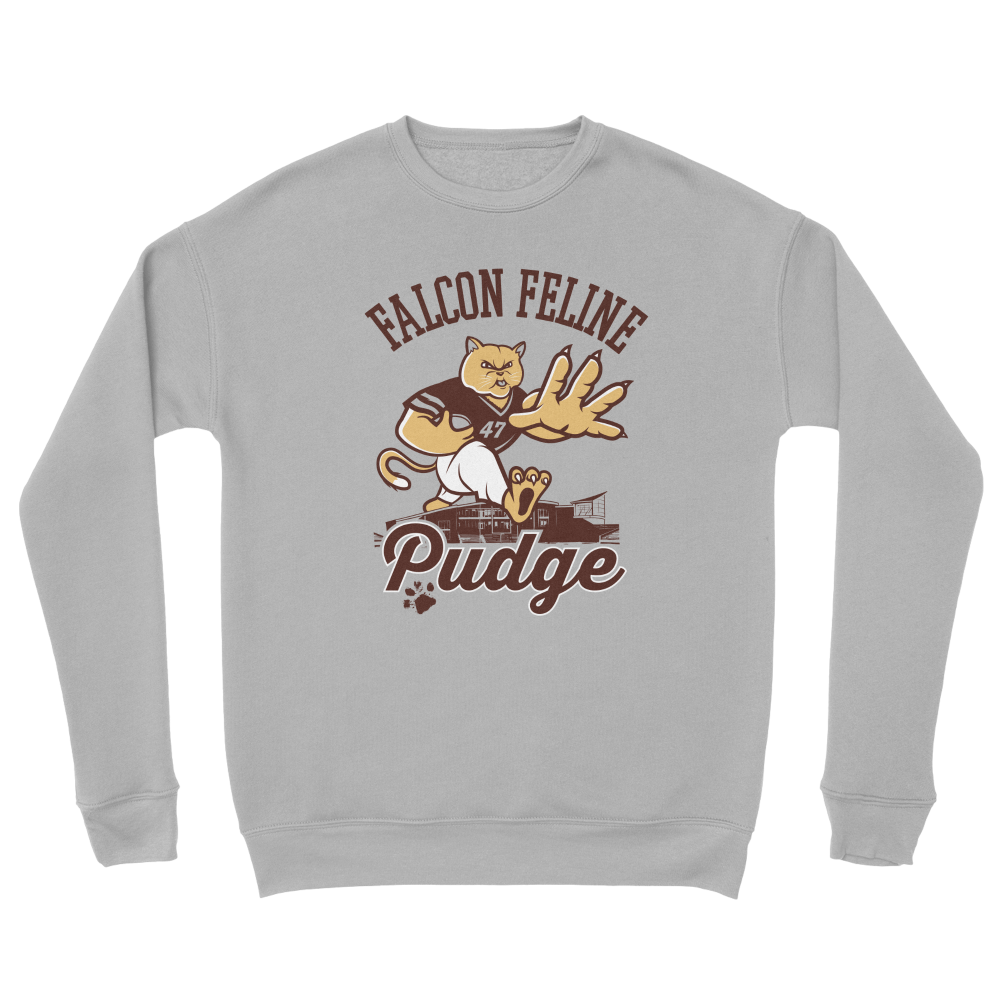 BGSU Pudge the Cat Gray Sweatshirt