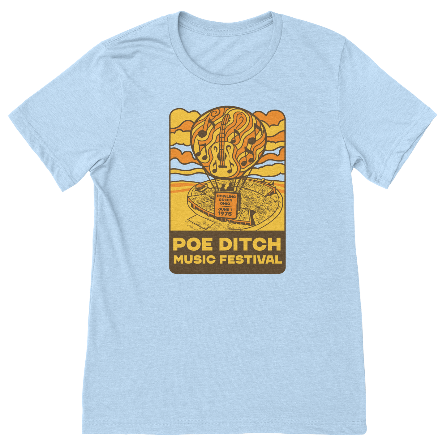 Bowling Green Poe Ditch Music Festival 50th Anniversary T-Shirt (PRESALE)