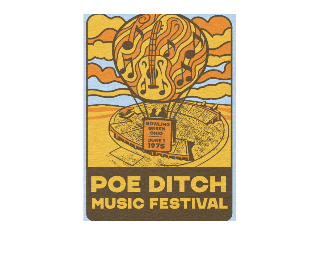 Poe Ditch Music Festival t-shirt gray