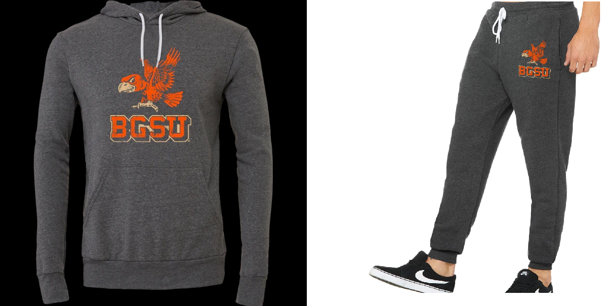 BGSU Vintage Logo Fleece Hoodie & Sweatpants Bundle (Intro Sale)