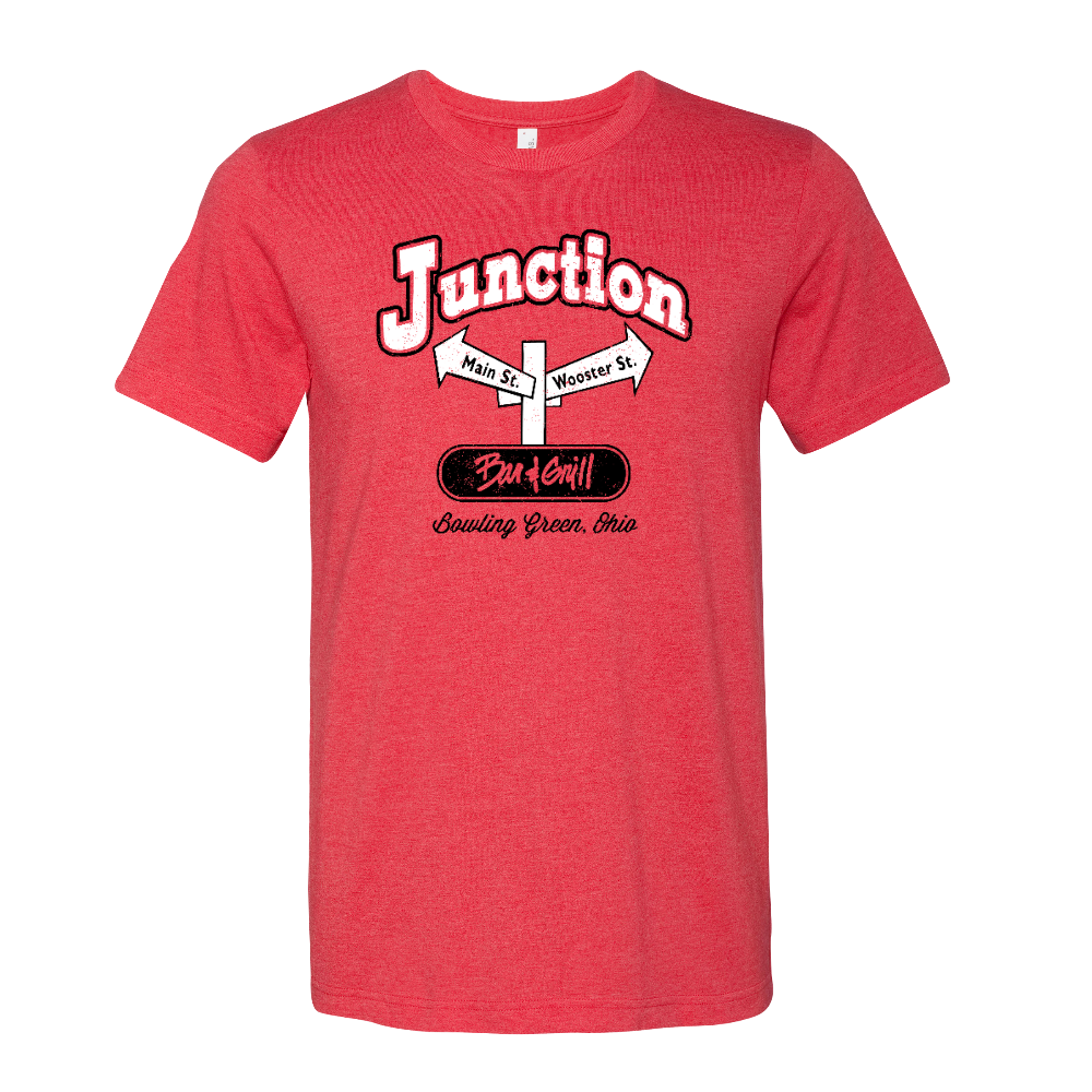 Bowling Green Tuxedo Junction Bar Vintage Logo T-Shirt Heather Red