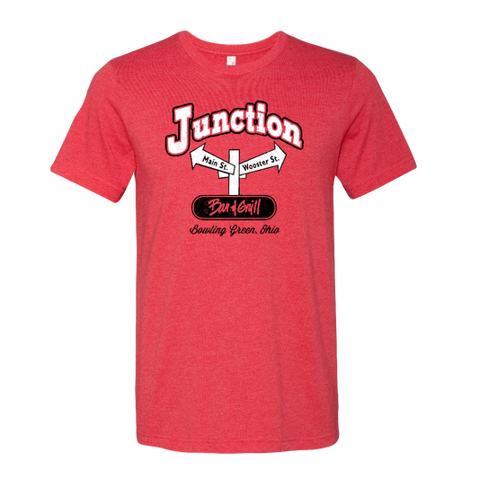 Bowling Green Tuxedo Junction Bar Vintage Logo T-Shirt Heather Red