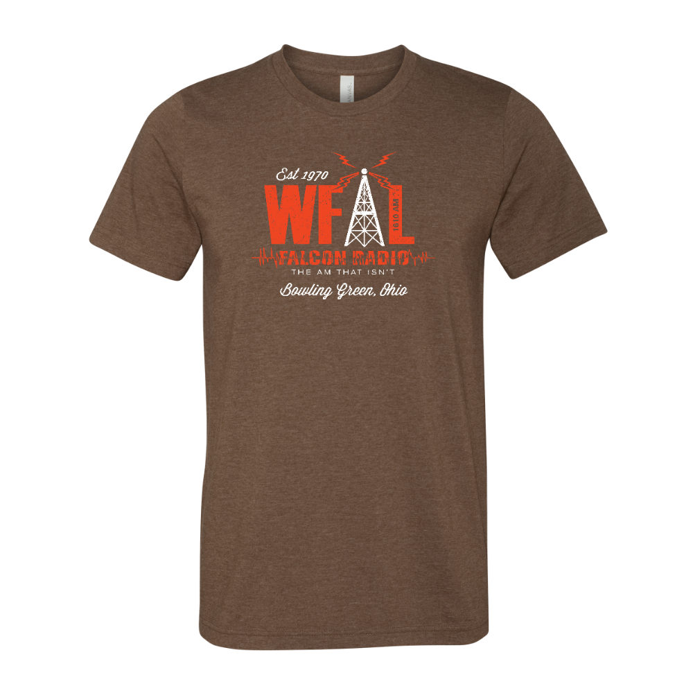 BGSU WFAL Radio Station T-shirt Heather Brown