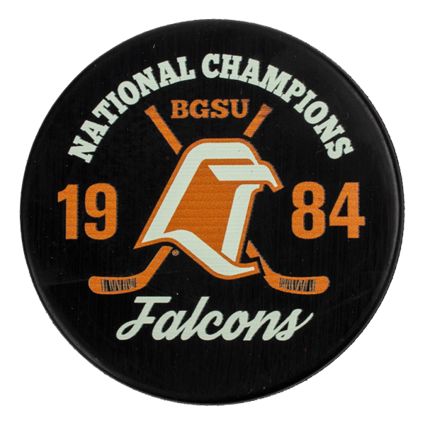 BGSU Falcons Gift Box 1984 National Championship Hockey Puck