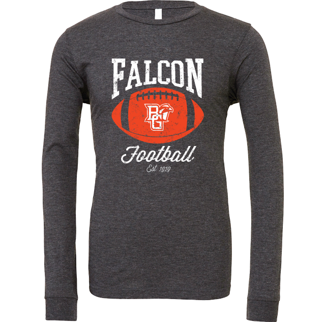 BGSU Falcon Football Pigskin Long Sleeve T Shirt BGSU Apparel at Bowling Green Memories