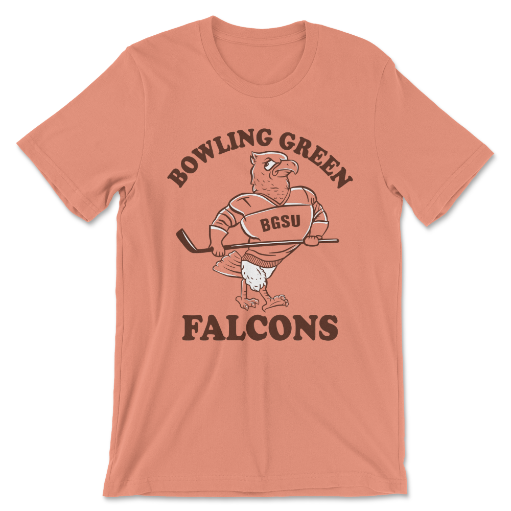 BGSU Heather Orange Hockey T-shirt