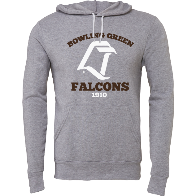 BGSU Falcons Vintage LT Logo Hooded Sweatshirt Athletic Heather