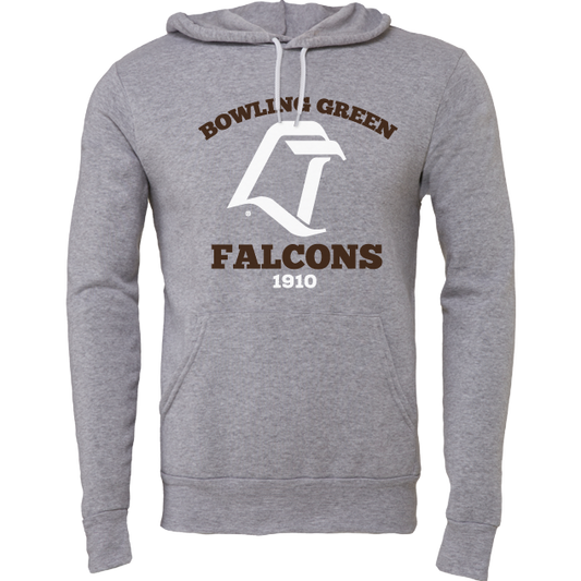 BGSU Falcons Vintage LT Logo Hooded Sweatshirt Athletic Heather