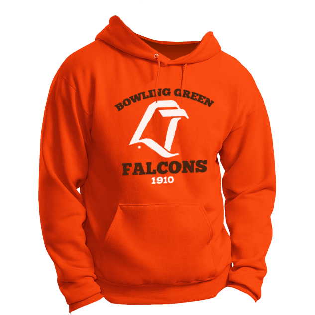 BGSU Falcons Vintage Logo LT Hoodie Orange