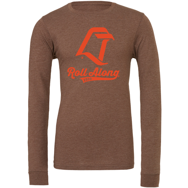 BGSU Falcons Vintage LT Logo Roll Along Long Sleeve Heather Brown