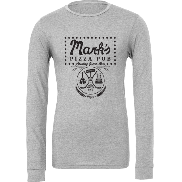 Bowling Green Mark's Pizza Pub Long Sleeve T-shirt Athletic Heather