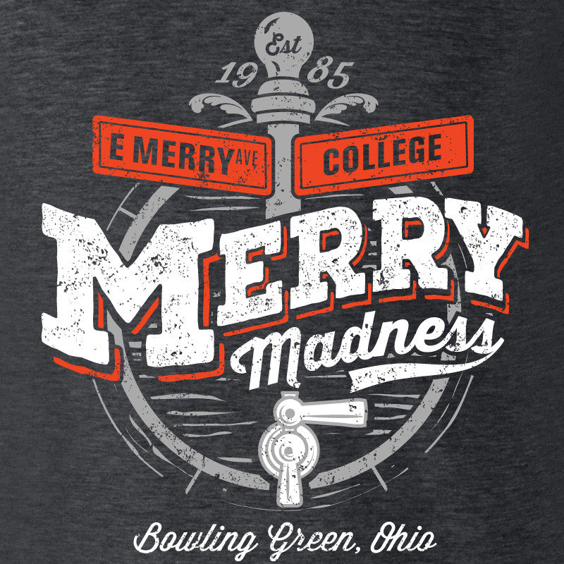 Bowling Green Merry Madness Party Long Sleeve T-Shirt Dark Gray Heather