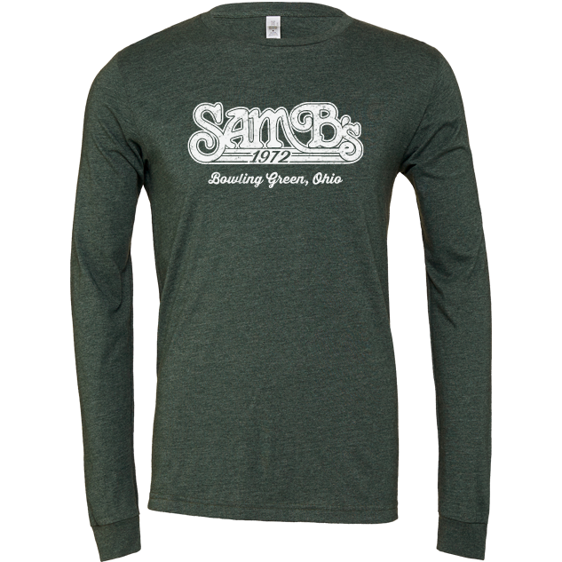 Bowling Green SamB's Long Sleeve Heather Green