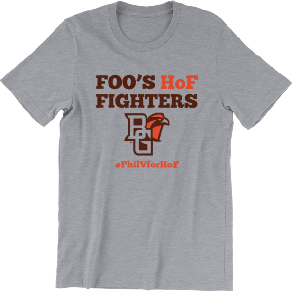 BGSU Phil Villapiano Hall of Fame Heather Gray T-Shirt