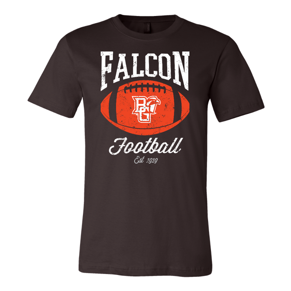 BG Memories LLC BGSU Falcon Football Pigskin Long Sleeve T-Shirt XL / Dark Grey Heather