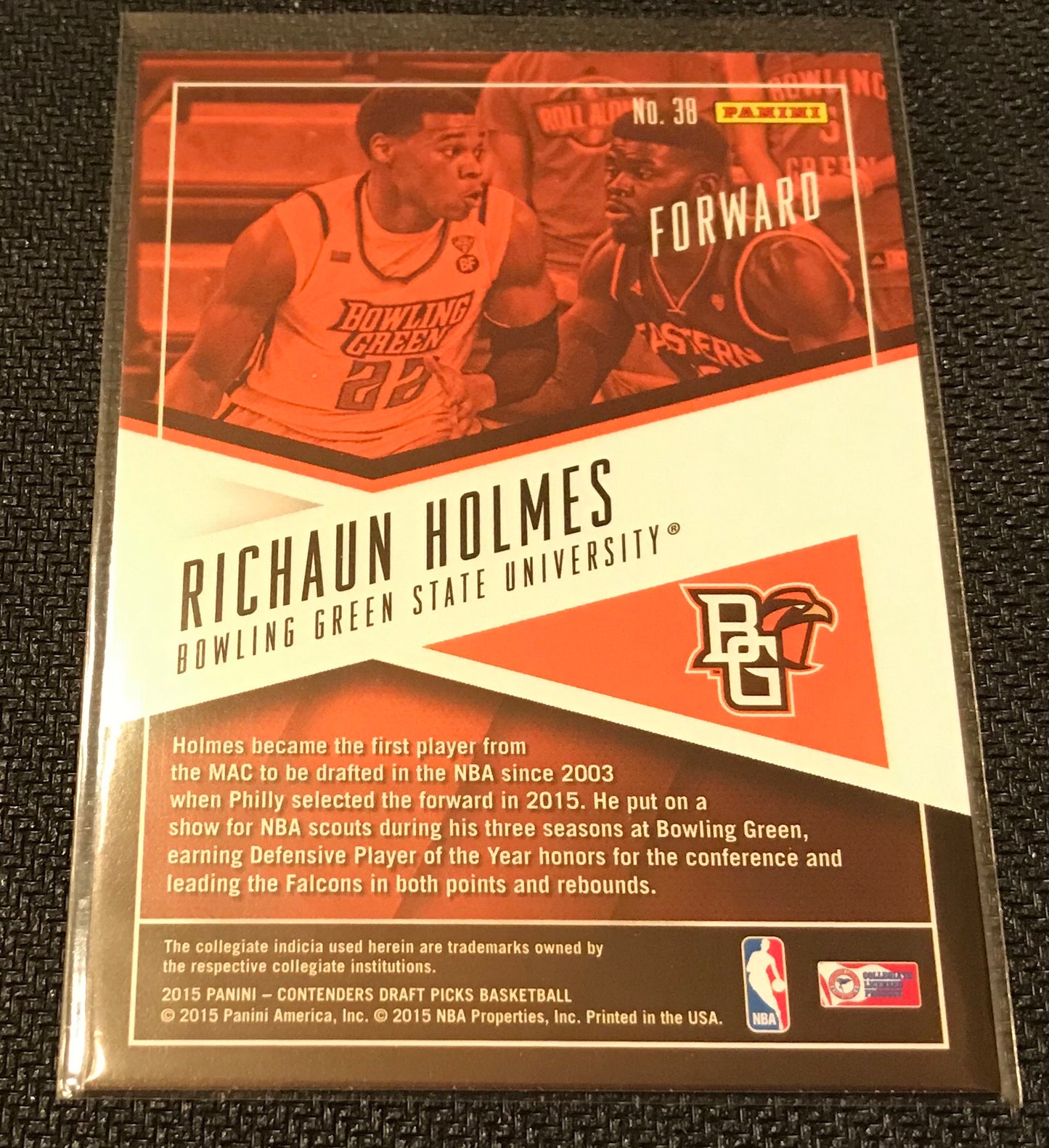 2015-16 Panini Contenders Draft Picks Richaun Holmes Rookie Card