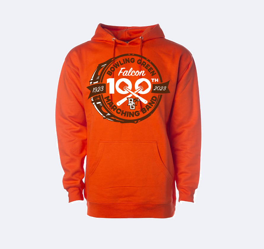 BGSU Falcon Marching Band 100th Anniversary Hoodie Sweatshirt