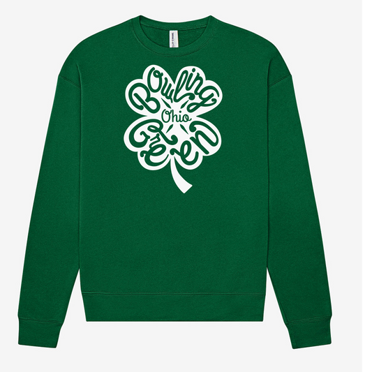 Bowling Green St. Patrick's Day Clover Fleece Crewneck Sweatshirt