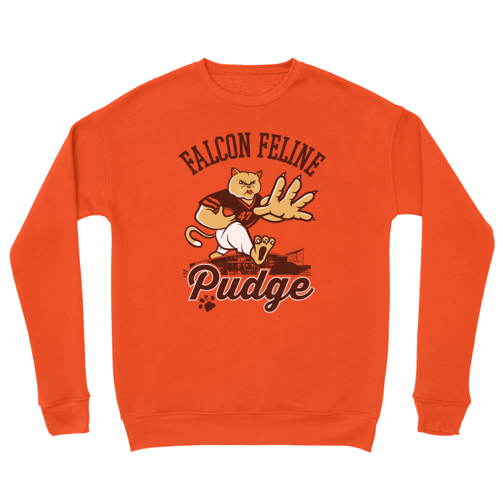 BGSU Pudge the Cat Orange Sweatshirt