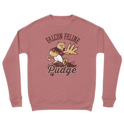 Bowling Green Pudge the Cat Mauve Sweatshirt