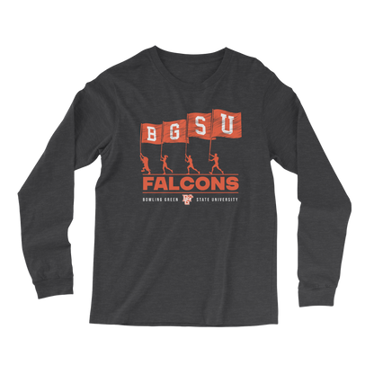 Bowling Green Falcons Football Flag Long Sleeve T-Shirt