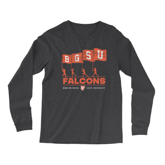 Bowling Green Falcons Football Flag Long Sleeve T-Shirt