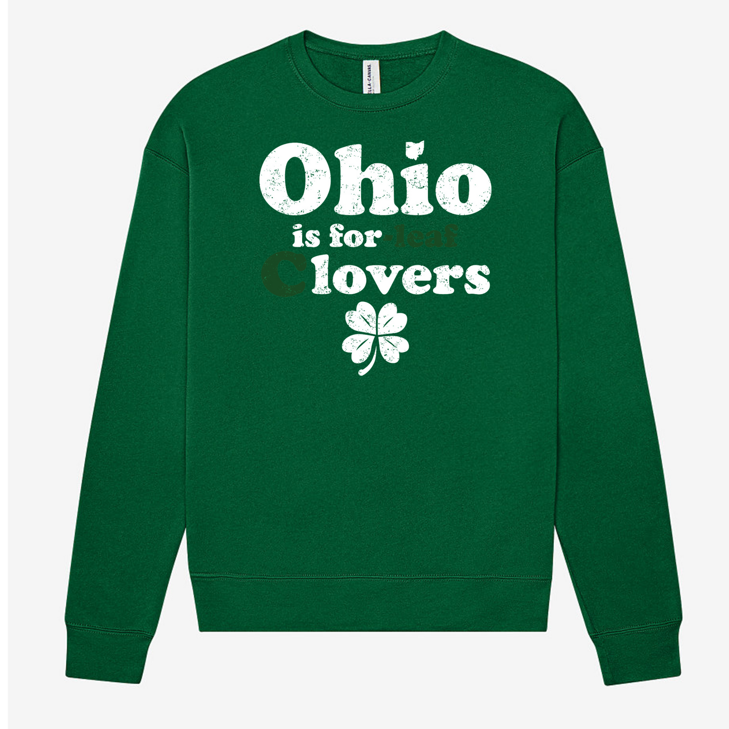 Ohio St. Patrick's Day CLovers Crewneck Fleece Sweatshirt