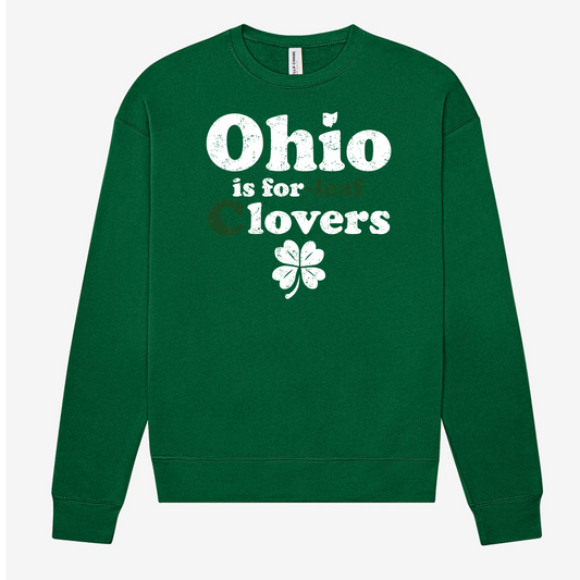 Ohio St. Patrick's Day CLovers Crewneck Fleece Sweatshirt