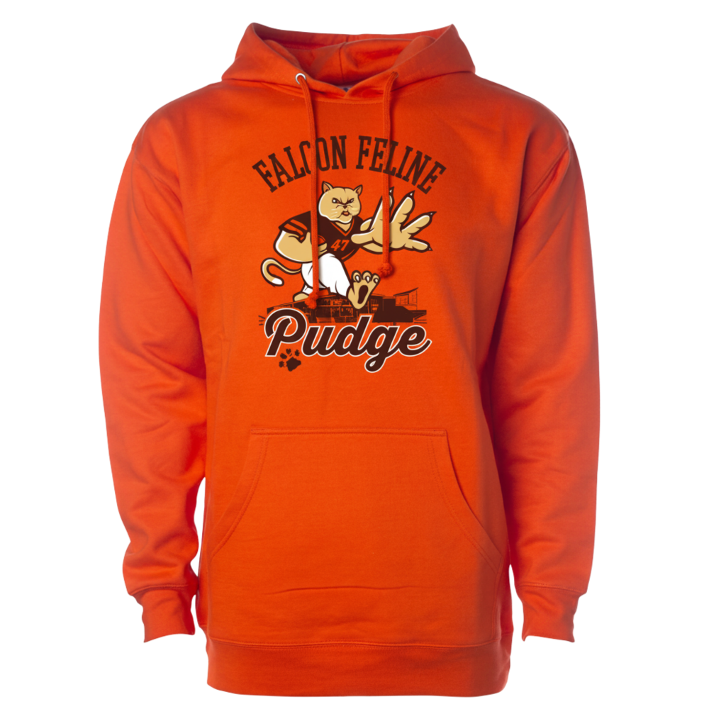 Pudge the Cat BGSU Orange Hoodie