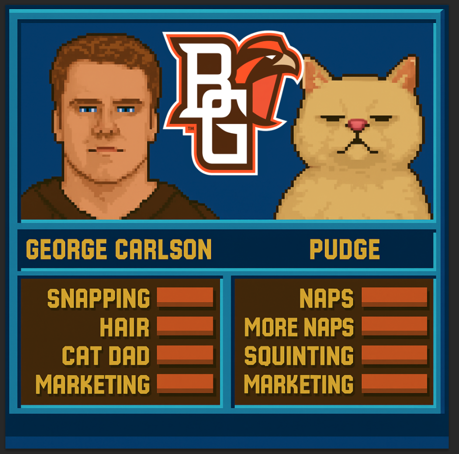 Pudge the Cat T-shirt George Carlson BGSU