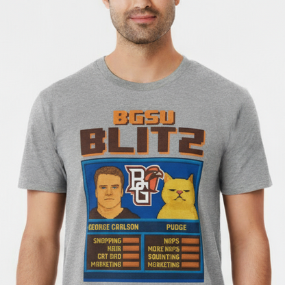 Pudge Cat BGSU Blitz T-shirt