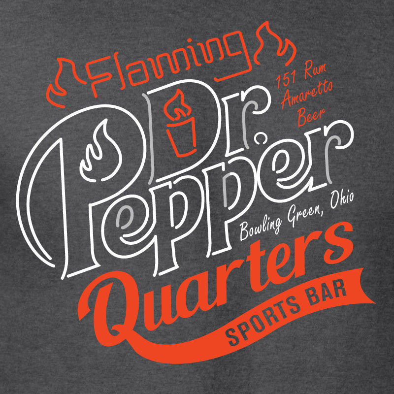 Bowling Green Campus Quarters Flaming Dr. Pepper Shot T-Shirt