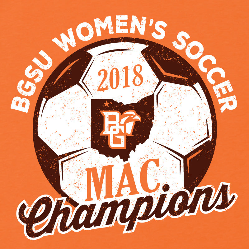 BGSU Falcons Women's Soccer 2018 MAC Champs T-Shirt - TEAM / F&F ONLY
